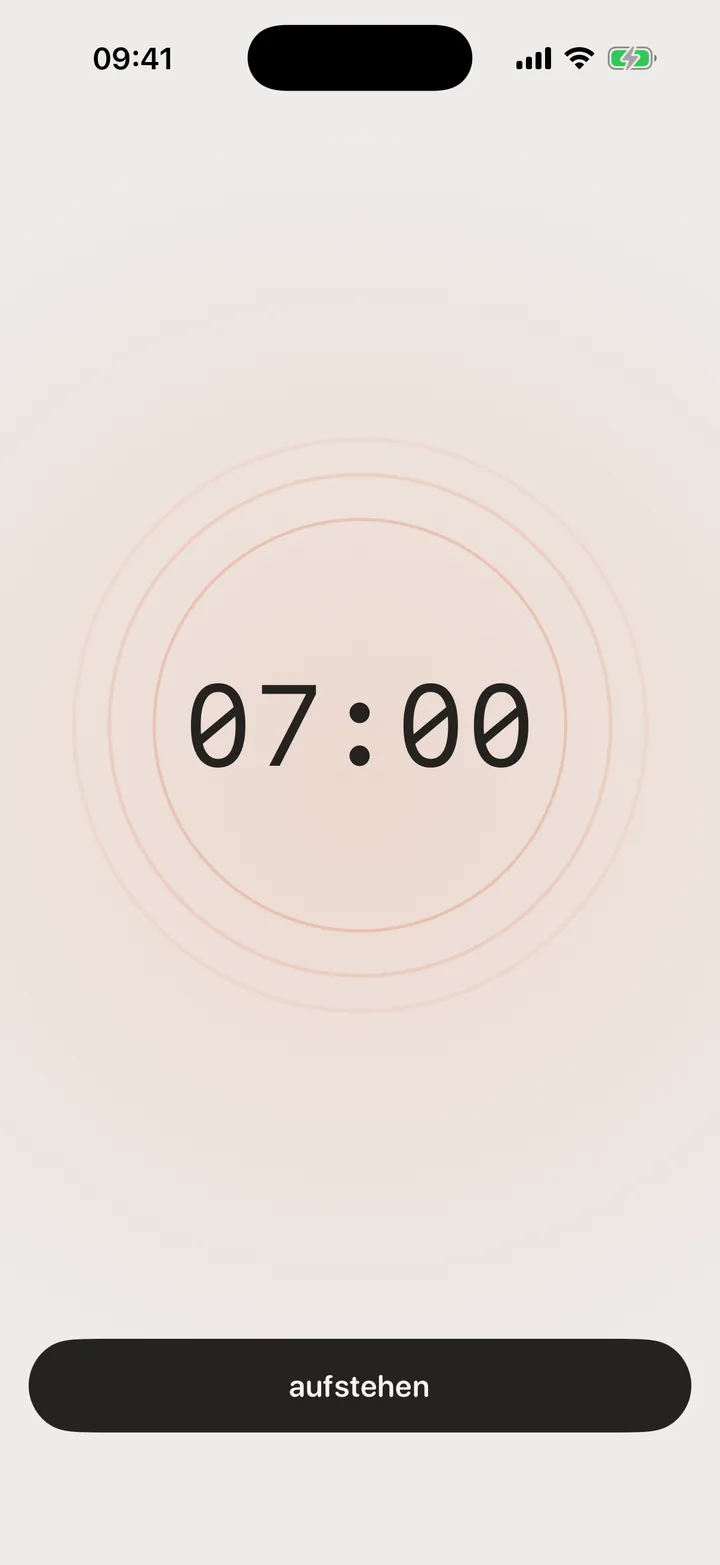 Klingelnder Wecker um 07:00